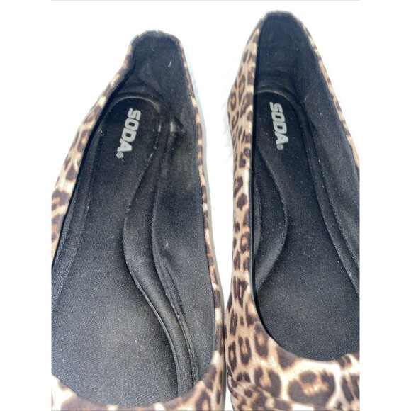 Soda Flats Women’s Size 12 Leopard Print Slip On Ballet Comfort Office Career - Picture 11 of 12